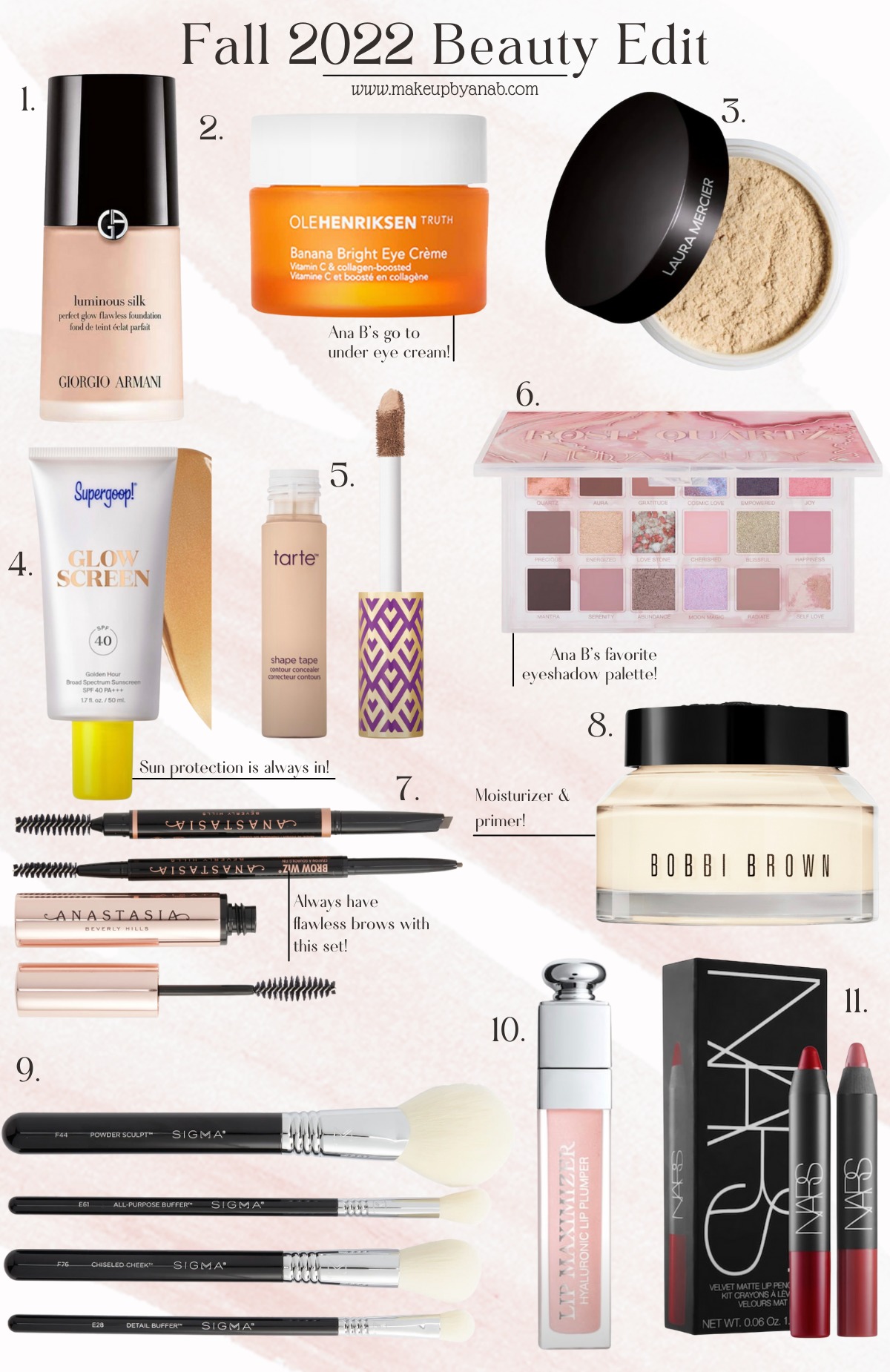 Fall 2022 Beauty Edit Makeup by Ana B